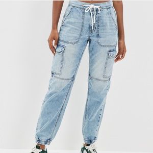 AEO Denim Cargo Joggers